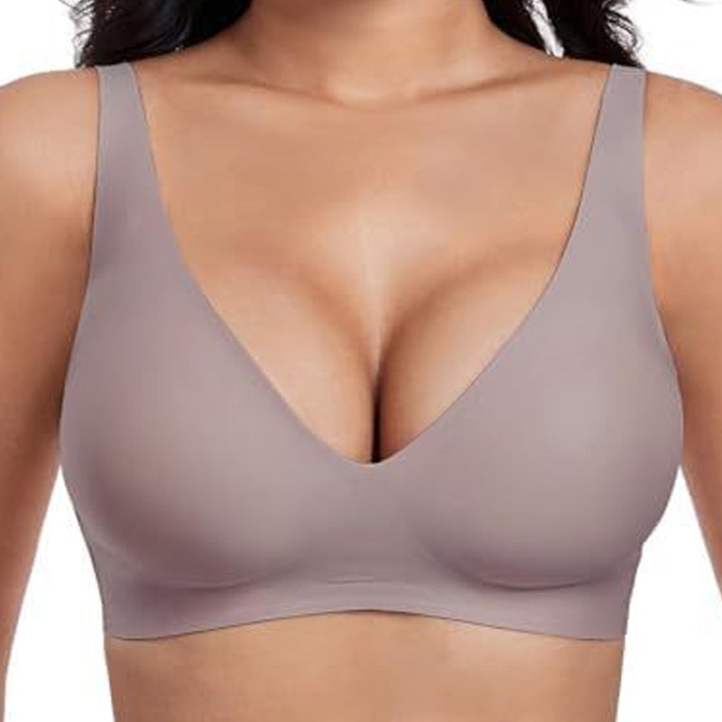 Soutiens-gorge sans armatures Jelly pour femmes, confortables, soutiens-gorge push-up, bralettes sans coutures, soutiens-gorge T-shirt à décolleté profond en V, soutiens-gorge de tous les jours