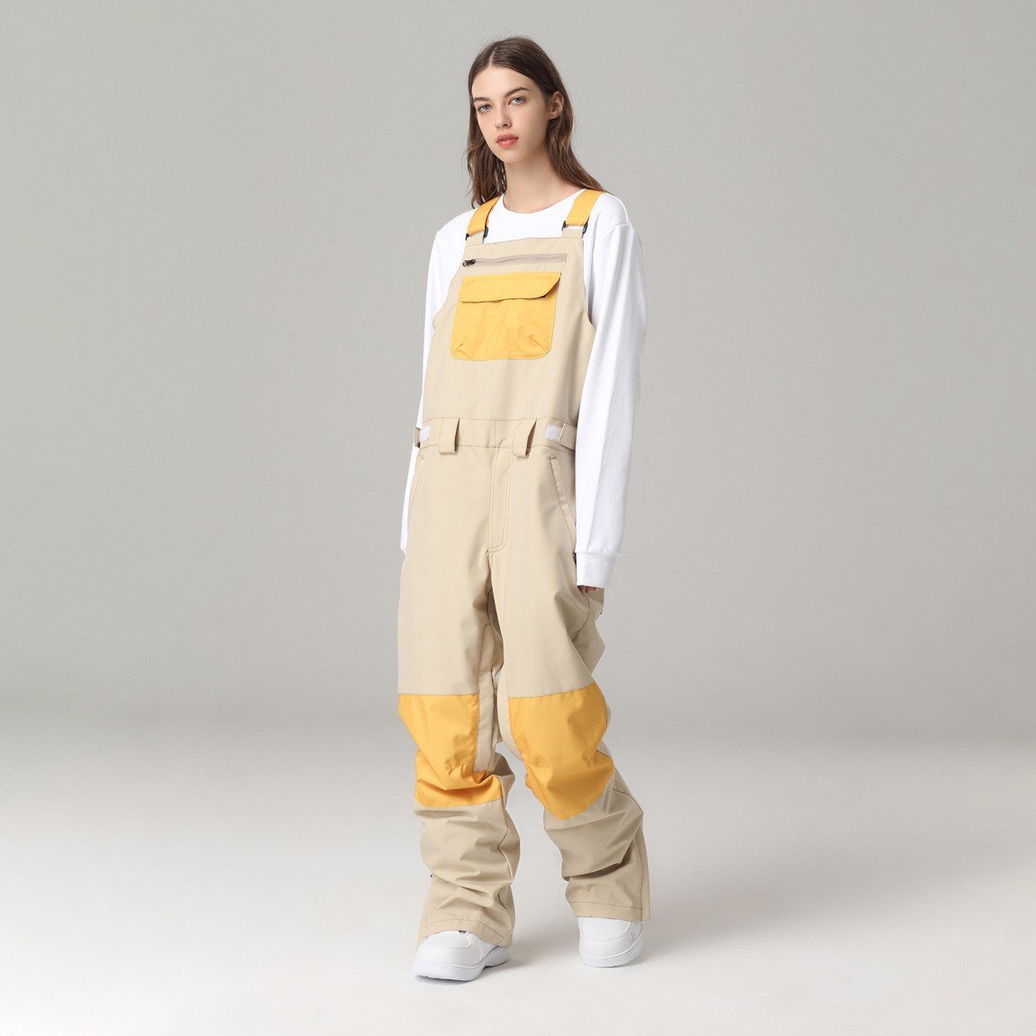 Salopette de Ski Unisexe à Bretelles Ajustables – Pantalon de Neige Hiver
