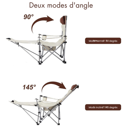 Chaise de plage portable pliable – Légère, confortable et idéale pour l’extérieur