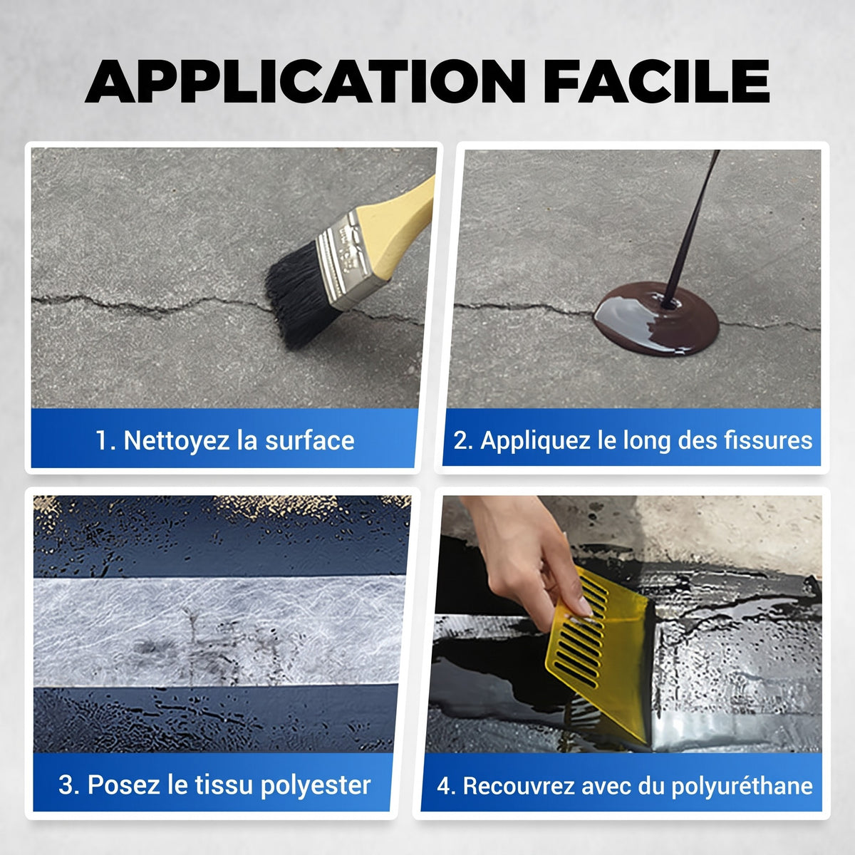 Revêtement polyuréthane multi-usage étanche, protection durable, protège chaque centimètre de votre espace