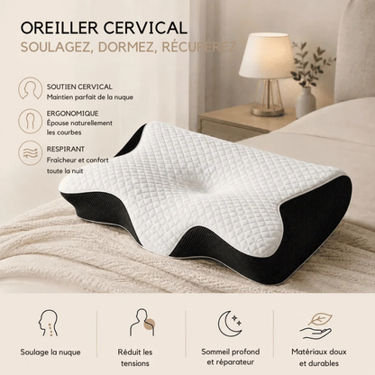 Oreiller cervical à mémoire de forme - un appui adapté à vos nuits
