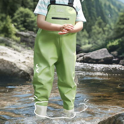 Waders enfant PVC/Nylon avec bottes - pour jouer sans se mouiller