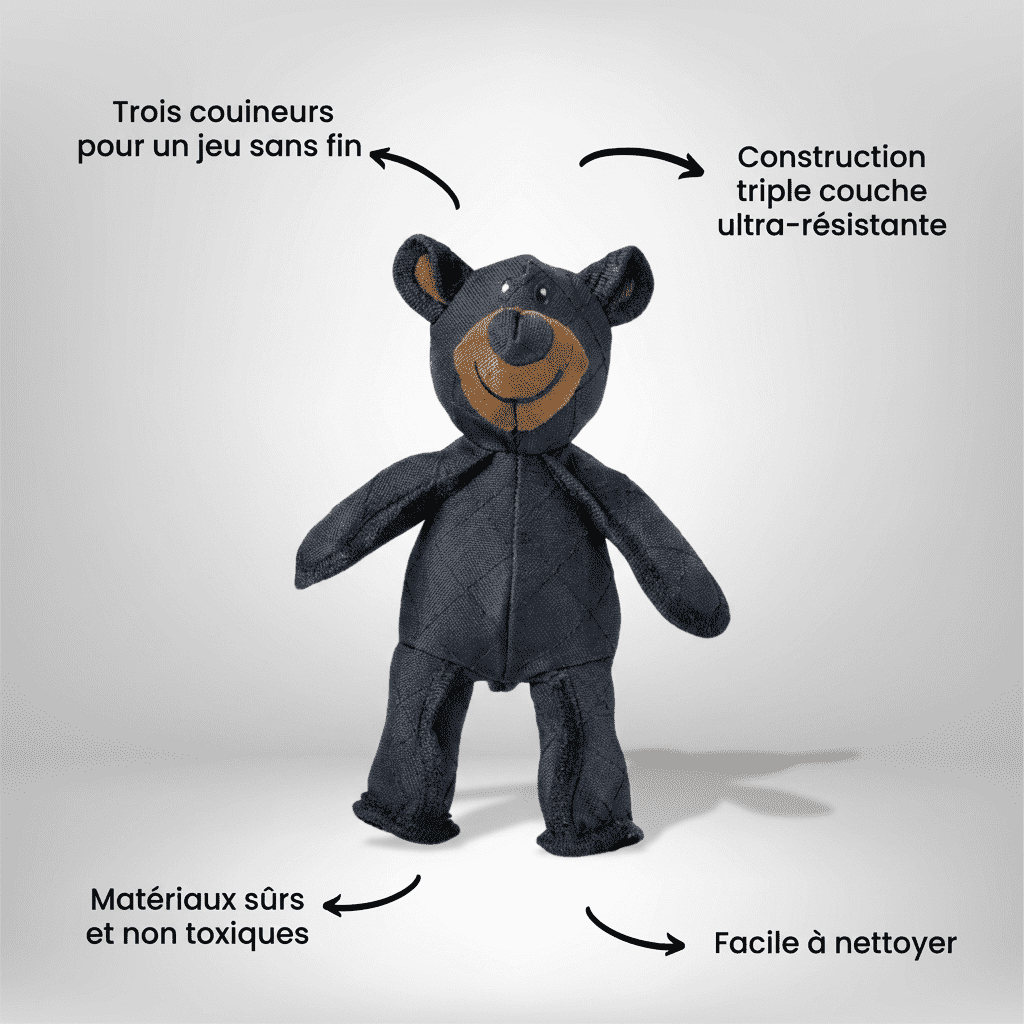 Jouet Indestructible pour Grands Mâchouilleurs | Unbreaka-Bear pour Chiens | Jouet Résistant pour Chiens Agités et Actifs