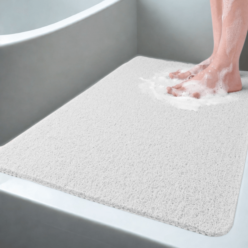 Tapis de Douche Antidérapant – Sèche Rapidement & Hygiénique avec Système de Drainage