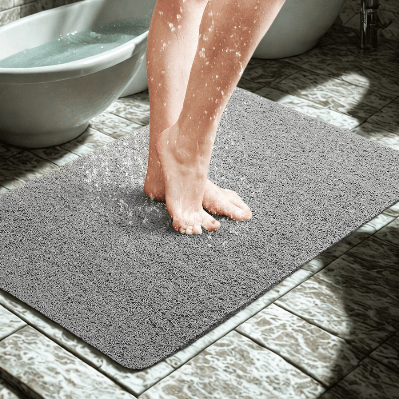 Tapis de Douche Antidérapant – Sèche Rapidement & Hygiénique avec Système de Drainage
