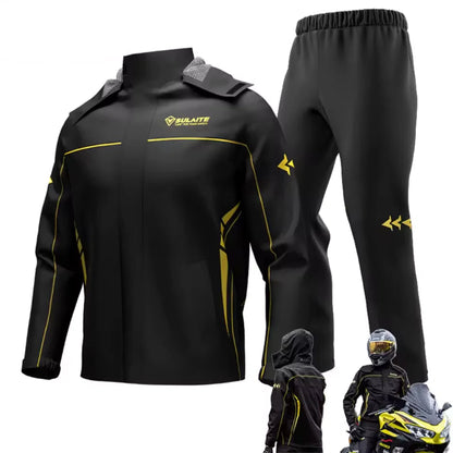 Reflektierender und atmungsaktiver Motorrad-Regenanzug aus Polyester