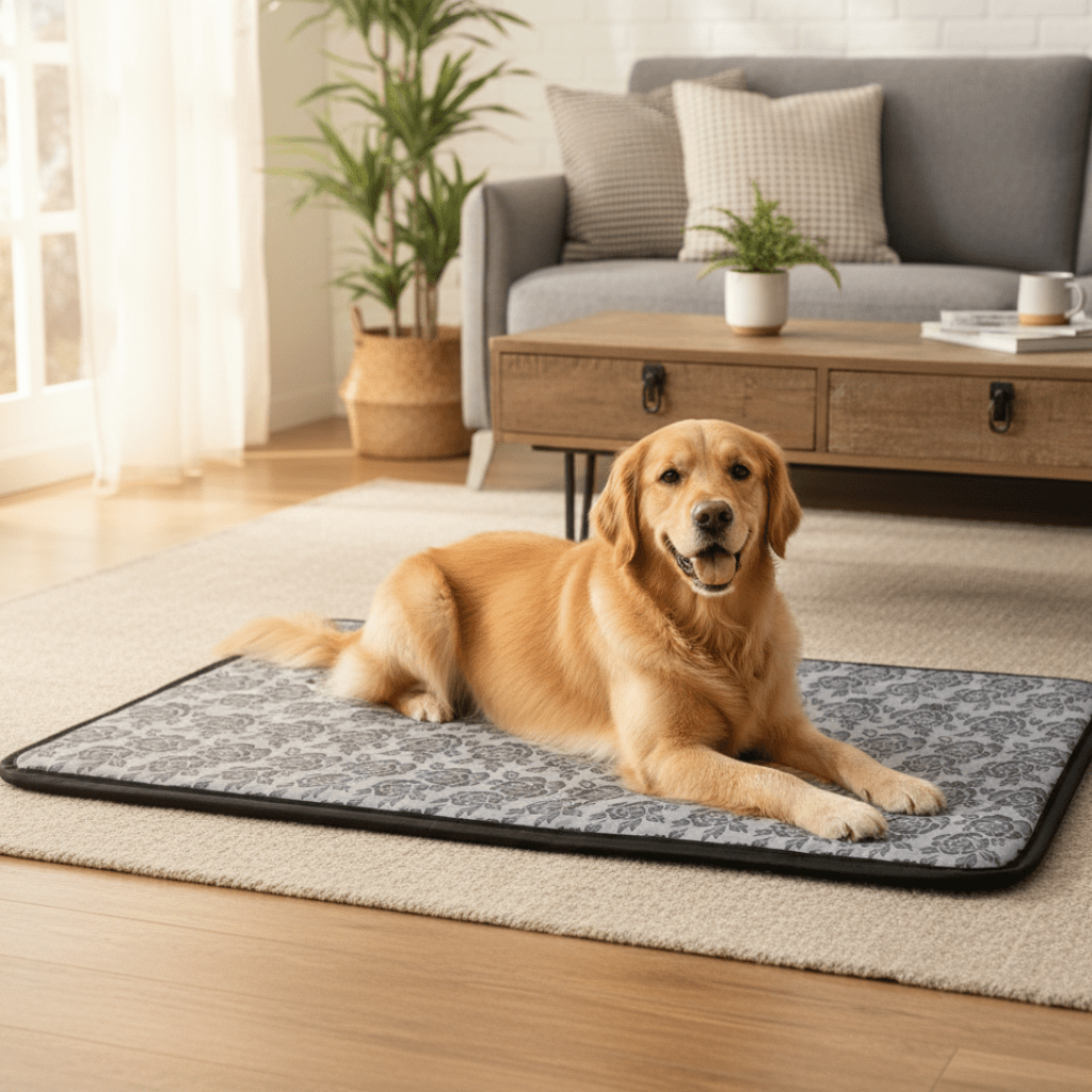 WARMFUR – Tapis chauffant électrique pour animaux de compagnie avec régulation de la température et surface étanche