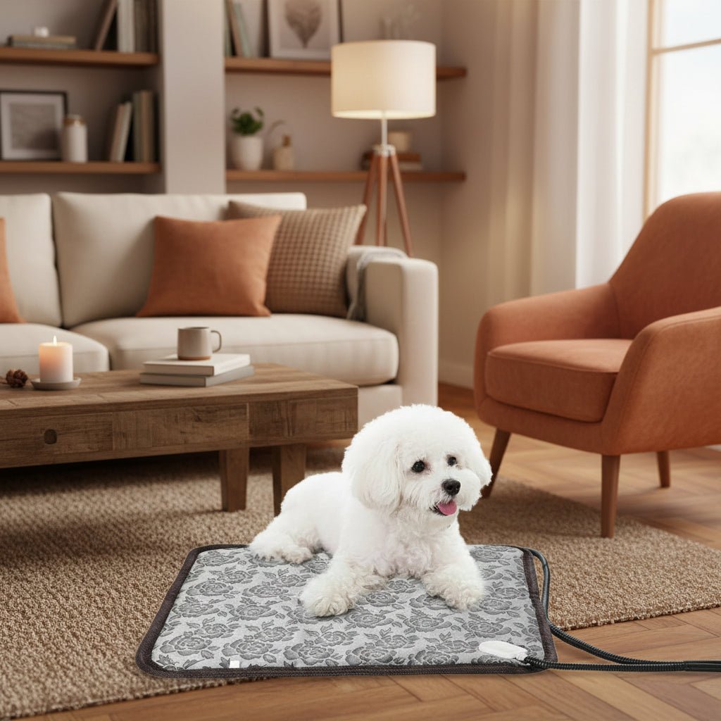 WARMFUR – Tapis chauffant électrique pour animaux de compagnie avec régulation de la température et surface étanche