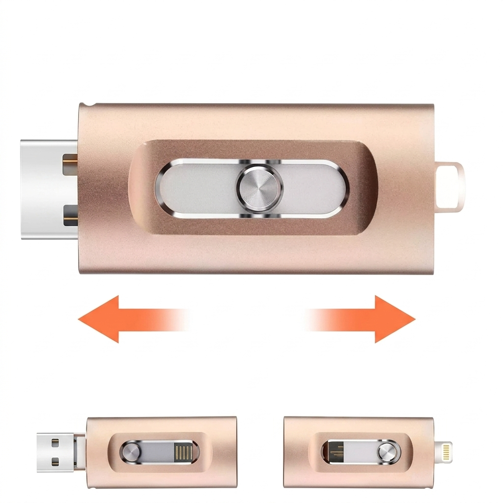 3-in-1 USB-Stick — Mehr Speicher für iPhone, Android & PC