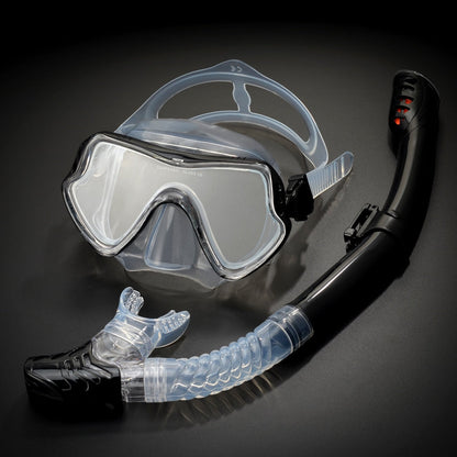 AquaElite Luxe Masque de Plongée & Ensemble de Snorkel | Conception professionnelle avec technologie anti-buée pour une visibilité et un confort optimaux