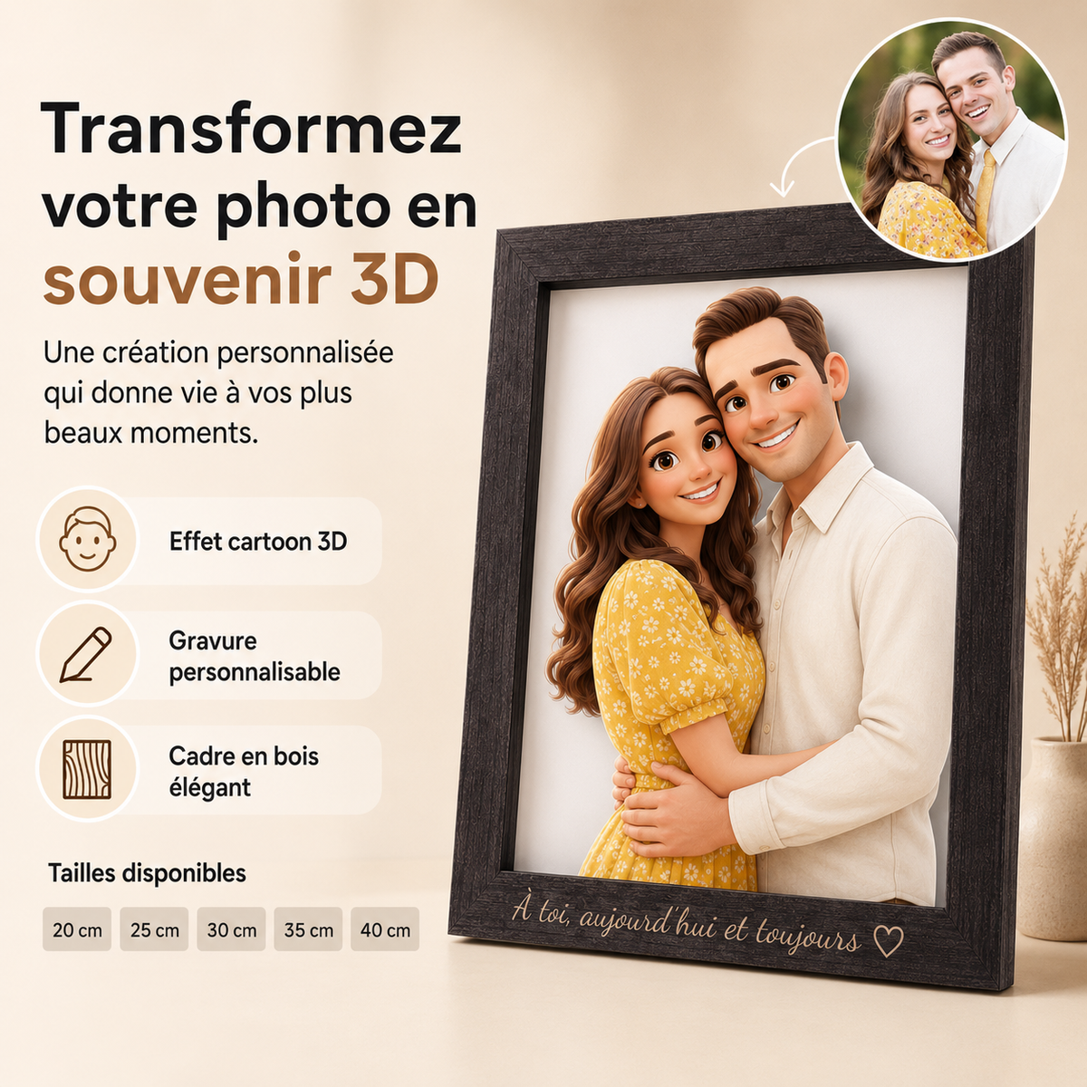 InstaCharm – Le moyen idéal de préserver vos moments précieux grâce à un magnifique effet de dessin animé en 3D