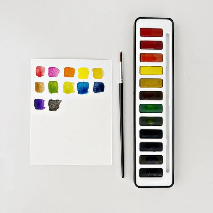 Kunstbuch | Aquarell Workbook Anfänger | Schritt für Schritt Malbuch | AquaBliss