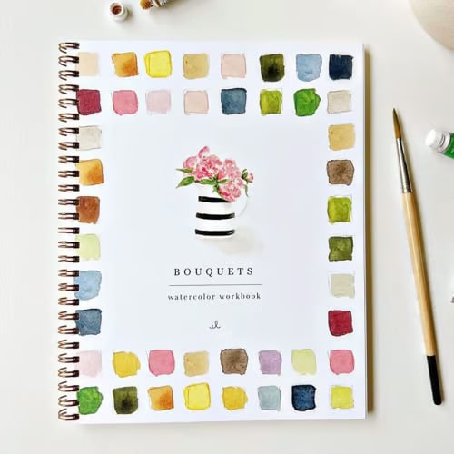 Kunstbuch | Aquarell Workbook Anfänger | Schritt für Schritt Malbuch | AquaBliss