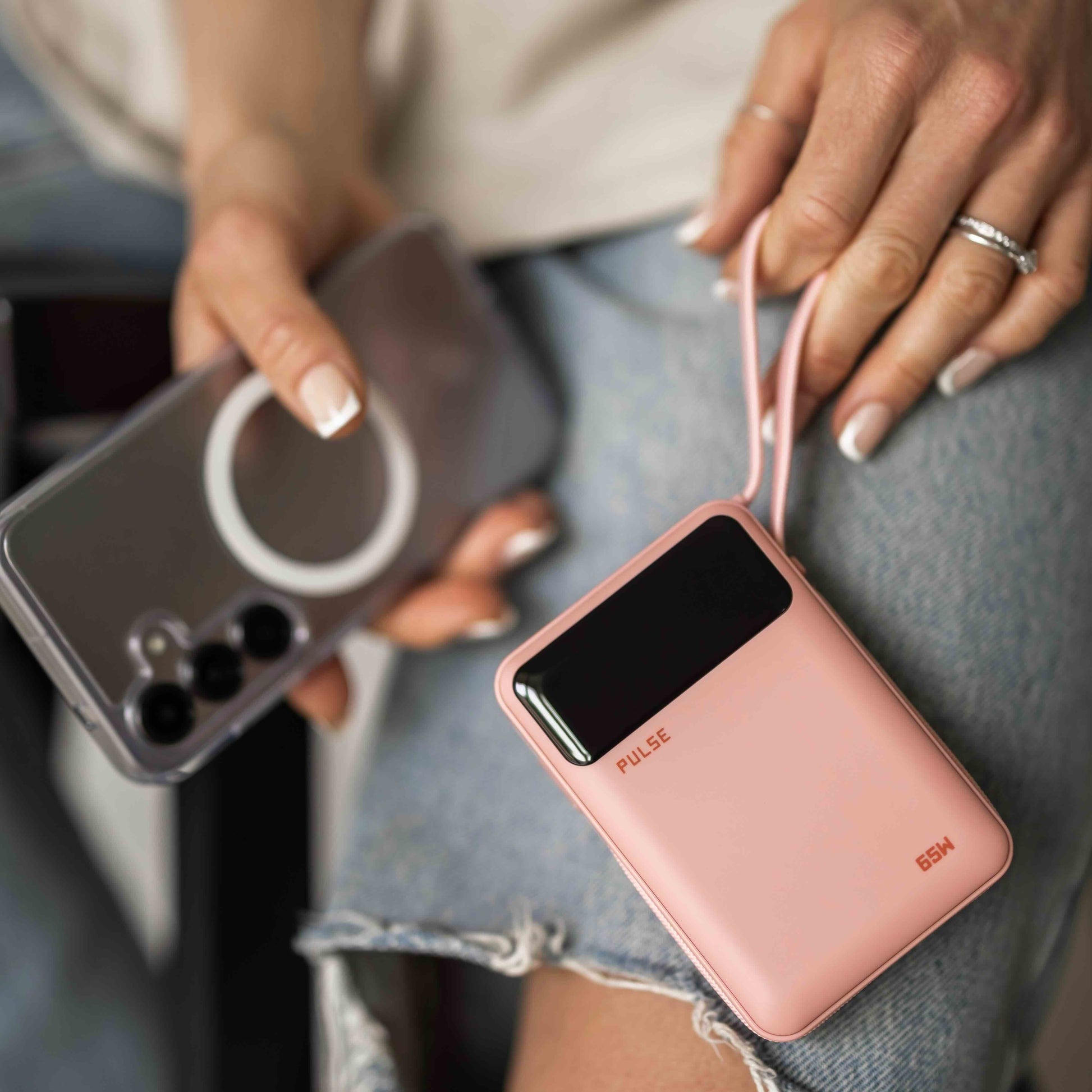 Powerbank 20.000 mAh | Kompakte Laptop-Powerbank mit 65 W Power Delivery, USB-C-Kabel und mehreren Ladeanschlüssen