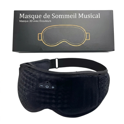 Masque de Nuit Bluetooth pour Sommeil Profond Écouteurs Intégrés Léger et Respirant
