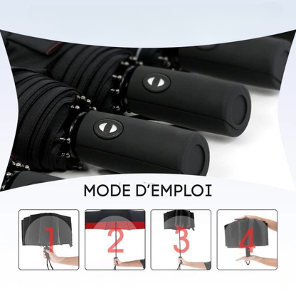Parapluie anti-tempête automatique - restez au sec face au vent