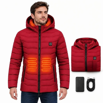 Veste chauffante à capuche - chaleur réglable pour les journées froides