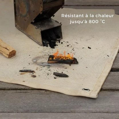 Feuerfeste Glasfasermatte – schützt Böden und Terrassen