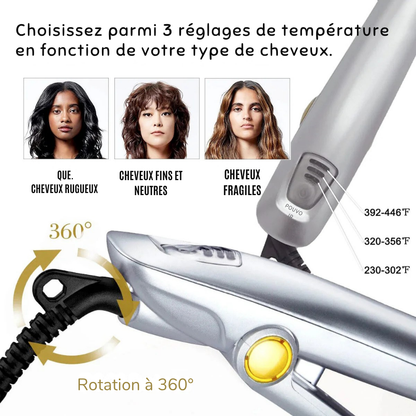 2-in-1-Keramik-Haarbürste – glätten oder locken in einem Schritt
