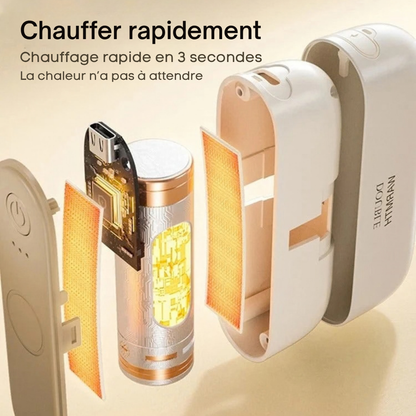 Chauffe-mains rechargeables 2-en-1 - de la chaleur lors des journées froides