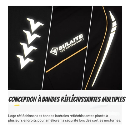 Reflektierender und atmungsaktiver Motorrad-Regenanzug aus Polyester