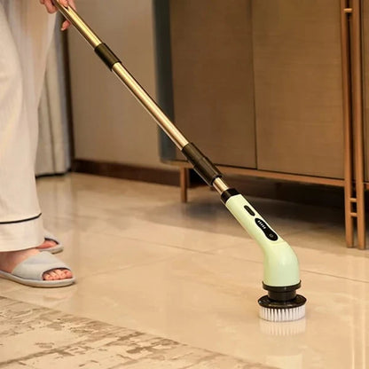Brosse de nettoyage électrique 9-en-1 - nettoyez sans vous pencher