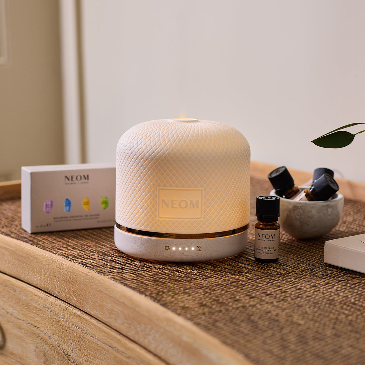 Aroma-Diffusor für große Räume | Keramik-Luftbefeuchter mit Fernbedienung, Atemlicht und bis zu 12 Stunden Laufzeit