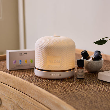 Aroma-Diffusor für große Räume | Keramik-Luftbefeuchter mit Fernbedienung, Atemlicht und bis zu 12 Stunden Laufzeit