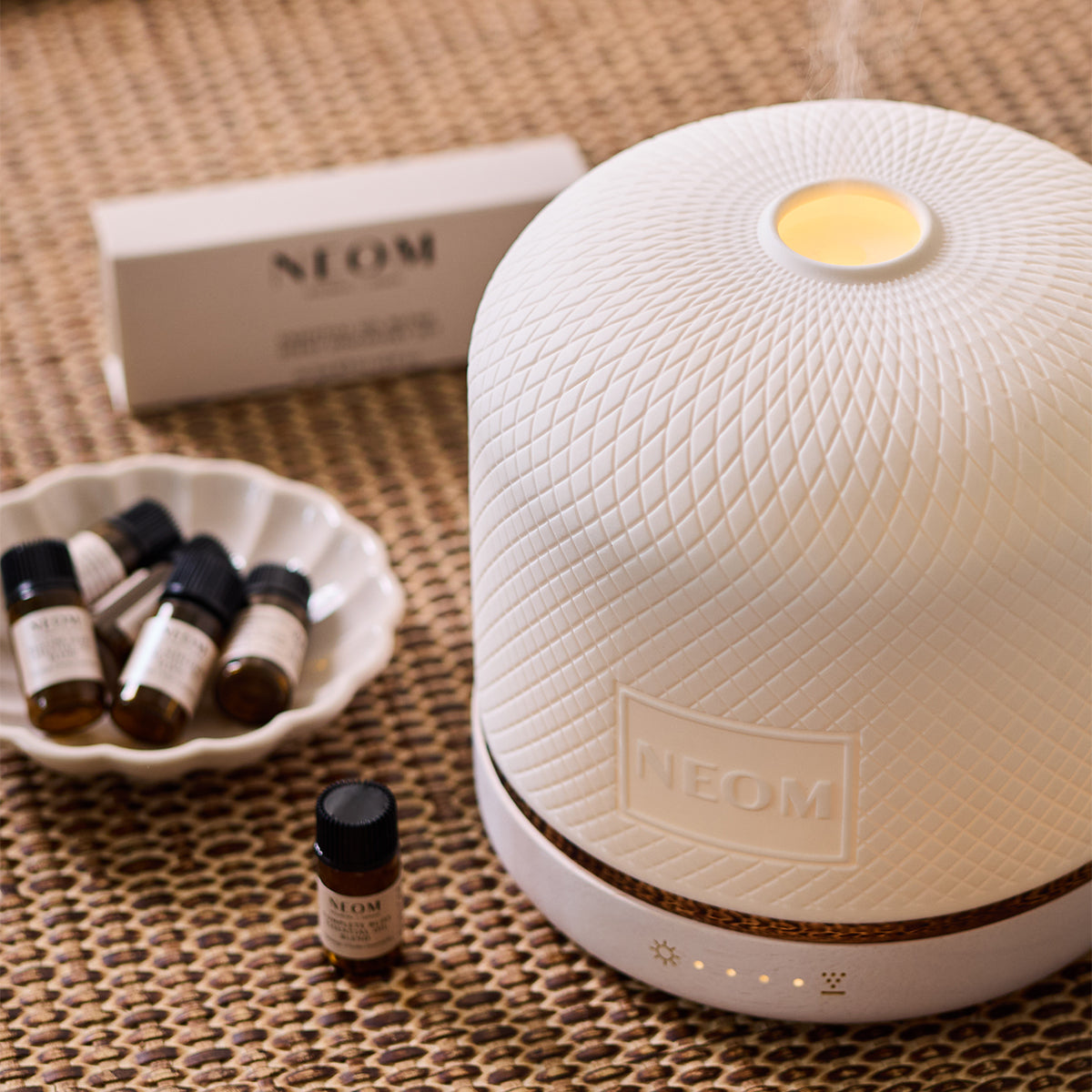 Aroma-Diffusor für große Räume | Keramik-Luftbefeuchter mit Fernbedienung, Atemlicht und bis zu 12 Stunden Laufzeit