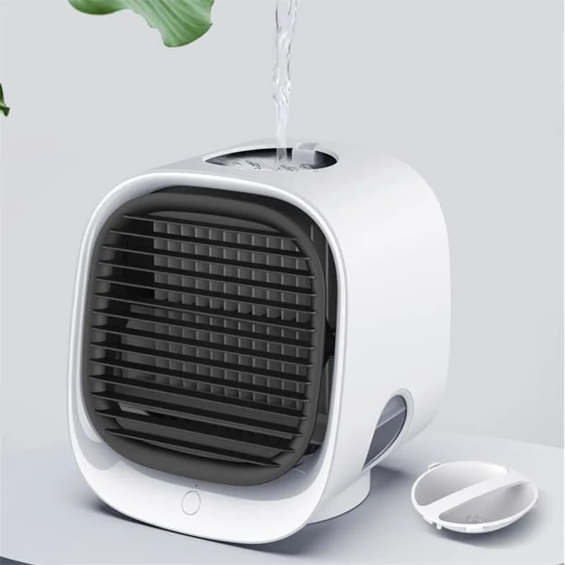 Rafraîchisseur d’Air USB 2-en-1 – Silencieux et Compact avec Humidificateur, Arrêt Automatique