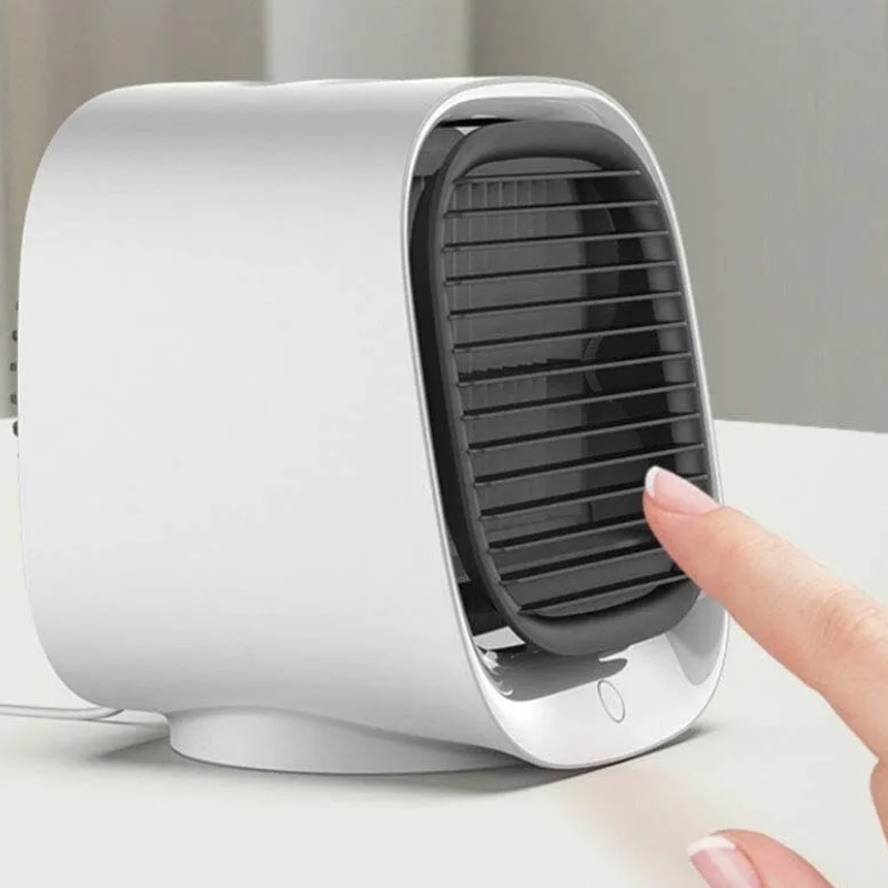 Rafraîchisseur d’Air USB 2-en-1 – Silencieux et Compact avec Humidificateur, Arrêt Automatique