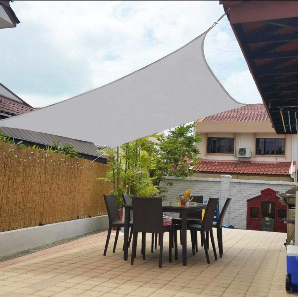 Lunero™ Luxe Voile d'Ombrage | Résistant à l'Eau & Protecteur, Décoratif Pour Votre Balcon Ou Terrasse !