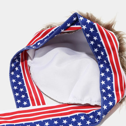 Nouveauté 2026 : Bandeau Perruque, Chapeau de Fan Sportif Inspiré des Drapeaux Nationaux, Casquette Amusante à Cheveux Artificiels pour Match de Football et Fête