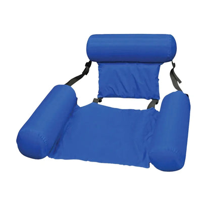 Chaise d'eau gonflable de luxe avec dossier - Chaise longue flottante pour piscine et lac
