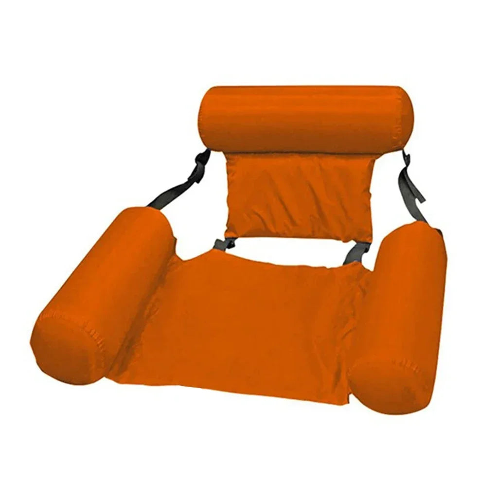 Chaise d'eau gonflable de luxe avec dossier - Chaise longue flottante pour piscine et lac