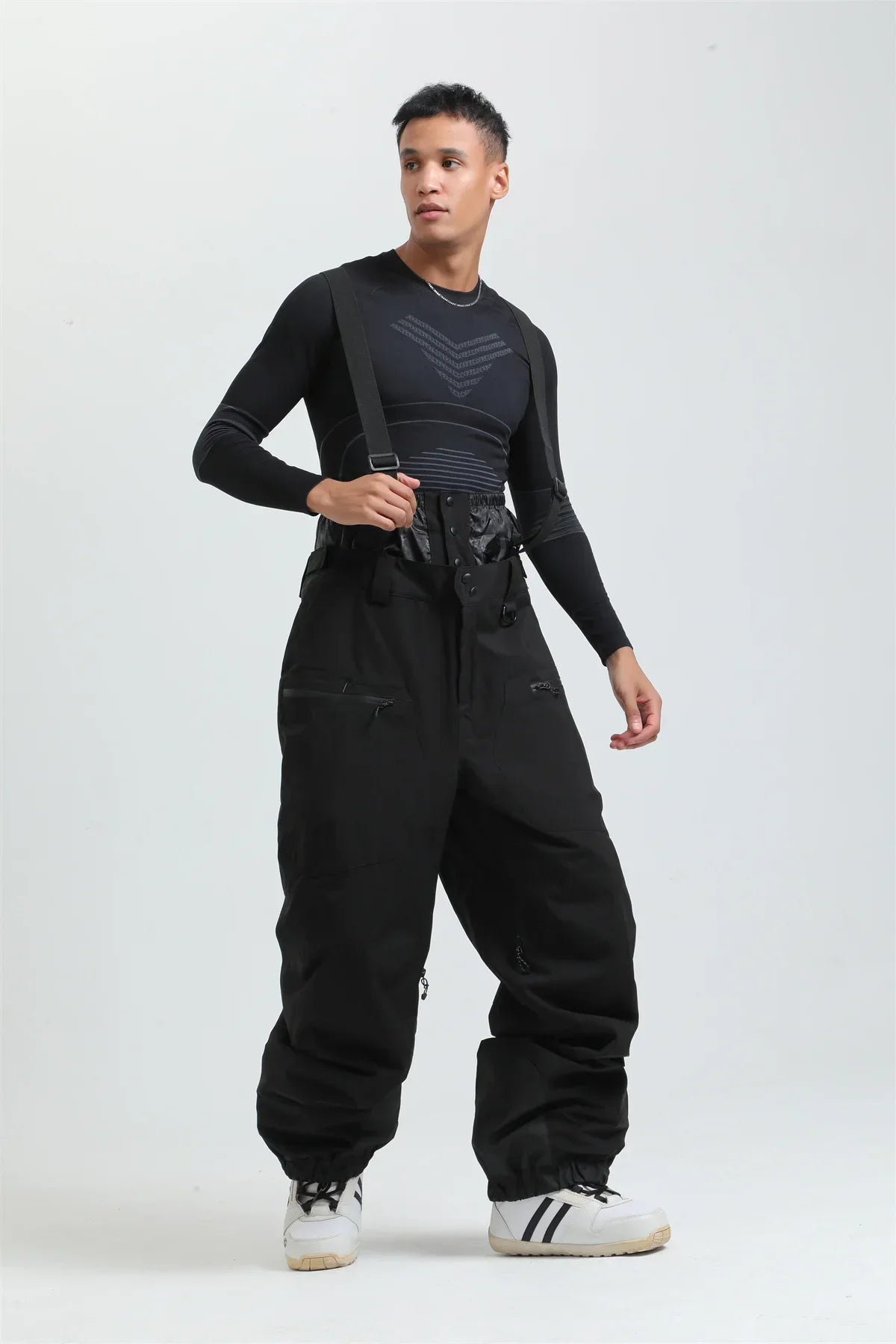 Pantalon de Ski Unisexe avec Bretelles – Pantalon de Snow Étanche pour Froid Extrême (-40°C)