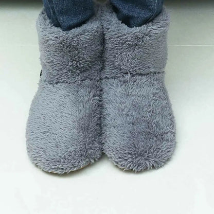 Pantoufles chauffantes en peluche - chaleur USB jusqu’à 45 °C
