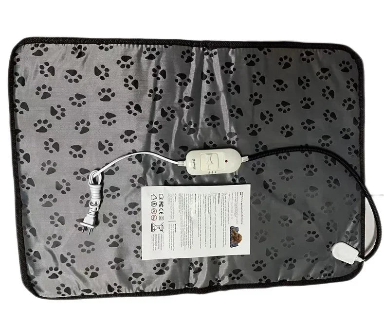 Tapis Chauffant pour Animaux PawTherm | Contrôle de Température & Minuterie | Imperméable & Sûr | Pour Chiens & Chats