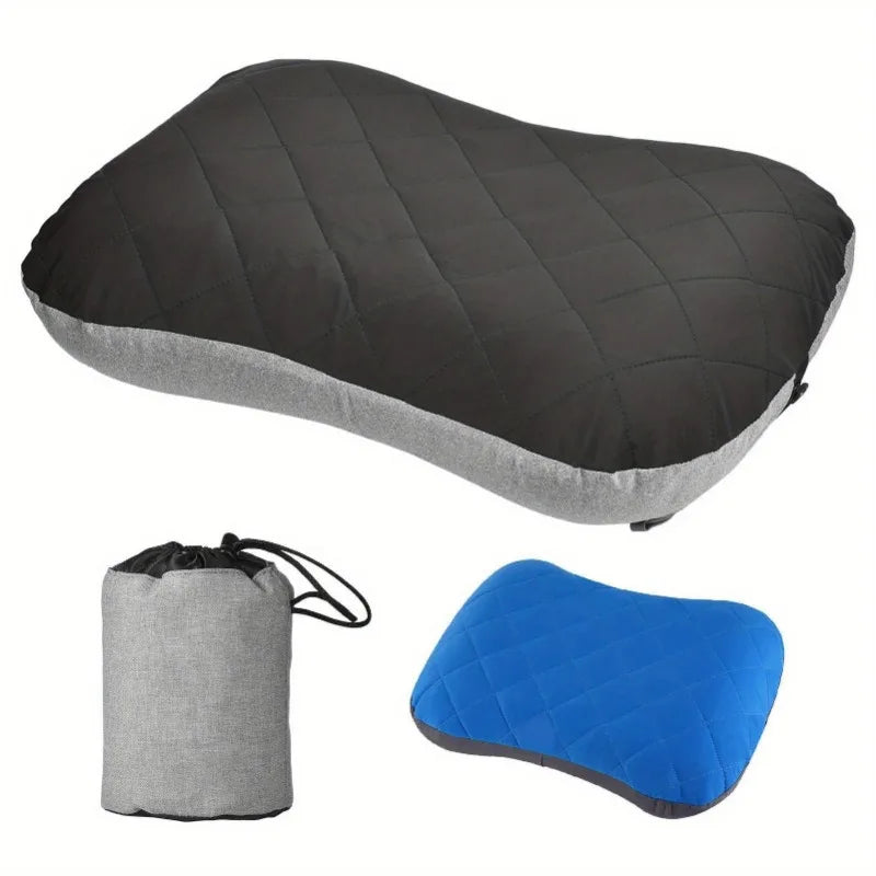 Oreiller de voyage gonflable pour le camping | Oreiller ultraléger pour le soutien de la nuque et des lombaires