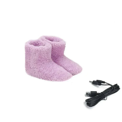 Pantoufles chauffantes en peluche - chaleur USB jusqu’à 45 °C
