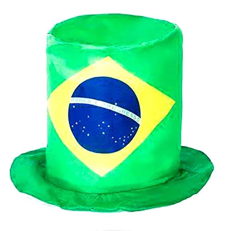 Chapeau de drapeau de l'équipe nationale des événements de football mondial, chapeau haut-de-forme pour les fans du tournoi de football, pour les carnaval et les célébrations de fête de football, 2026