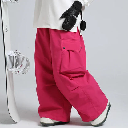 Pantalon de Ski Ample Unisexe – Pantalon de Snowboard Respirant avec Zipp et Isolation