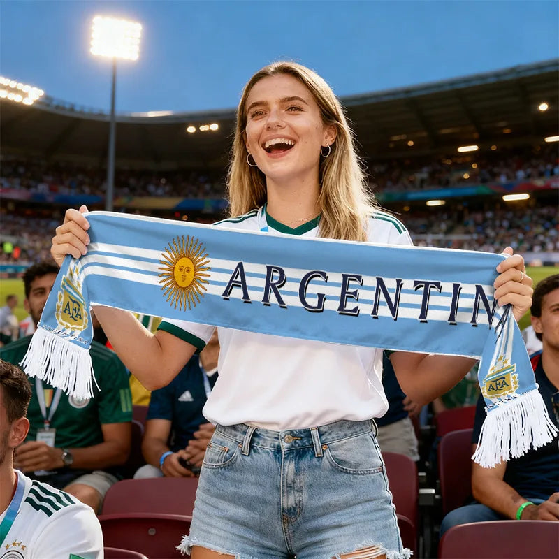 Écharpe de supporter Foodall Games – Style club États-Unis, Canada, Mexique – Durable, chaude et tendance pour les fans – Vêtement de football pour le jour du match