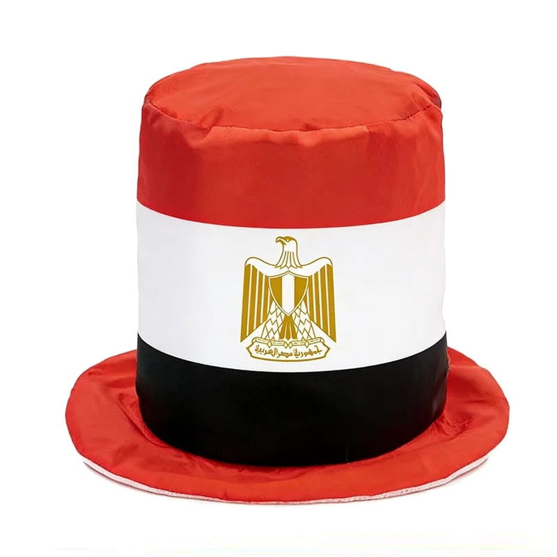 Chapeau de drapeau de l'équipe nationale des événements de football mondial, chapeau haut-de-forme pour les fans du tournoi de football, pour les carnaval et les célébrations de fête de football, 2026