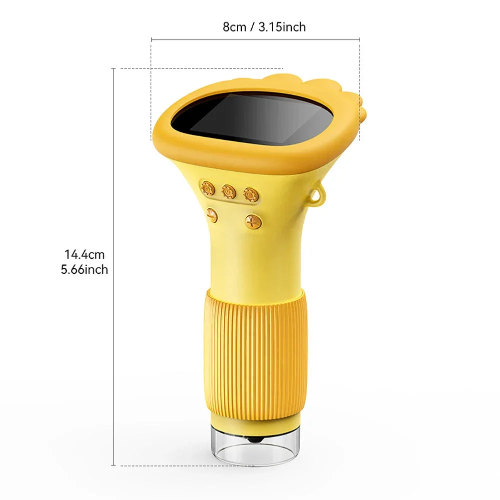 OptiLux Elite Microscope de Poche | Grossissement 1000X avec un écran IPS de 2 pouces et 8 lampes LED pour une exploration et une découverte améliorées en déplacement.