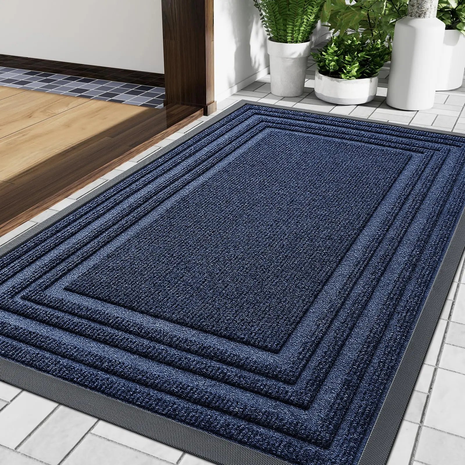 Aenor - Tapis de Porte en Caoutchouc Lourd Antidérapant Intérieur Extérieur