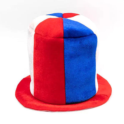 Chapeau de drapeau de l'équipe nationale des événements de football mondial, chapeau haut-de-forme pour les fans du tournoi de football, pour les carnaval et les célébrations de fête de football, 2026