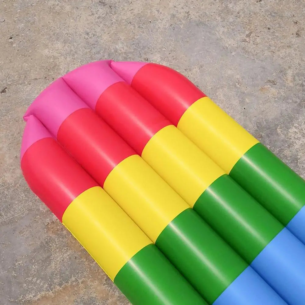 Flotteur de Piscine Gonflable en Forme de Glace – Lounge Arc-en-Ciel Joyeuse pour la Piscine