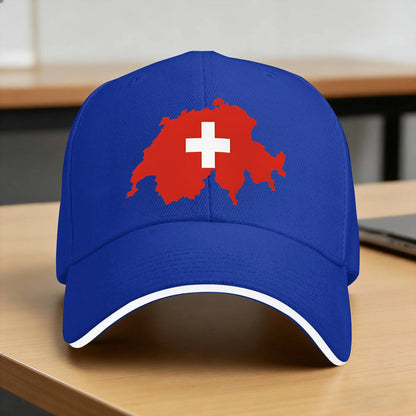 Casquette de baseball avec drapeau et carte de la Suisse, streetwear suisse, chapeaux hip-hop, casquette snapback pour hommes et femmes, sport de plein air, printemps