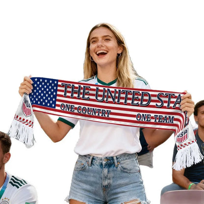 Écharpe de supporter Foodall Games – Style club États-Unis, Canada, Mexique – Durable, chaude et tendance pour les fans – Vêtement de football pour le jour du match